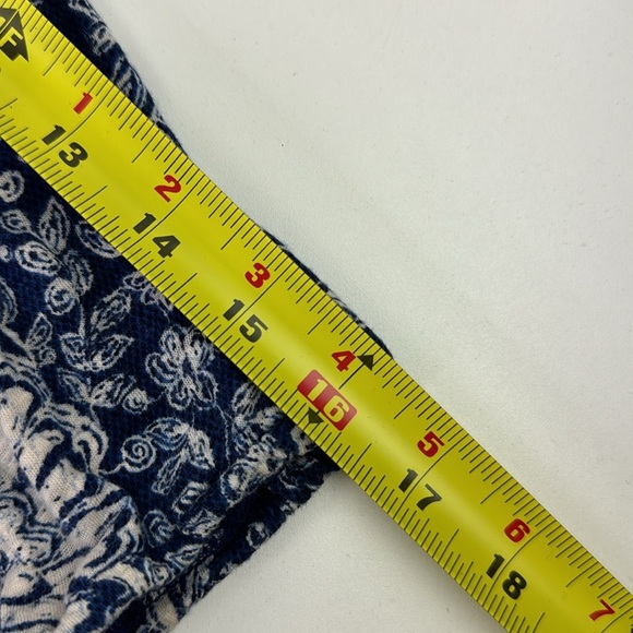 Lucky Brand Blue & White ¾ sleeve Peasant Top - Picture 5 of 9